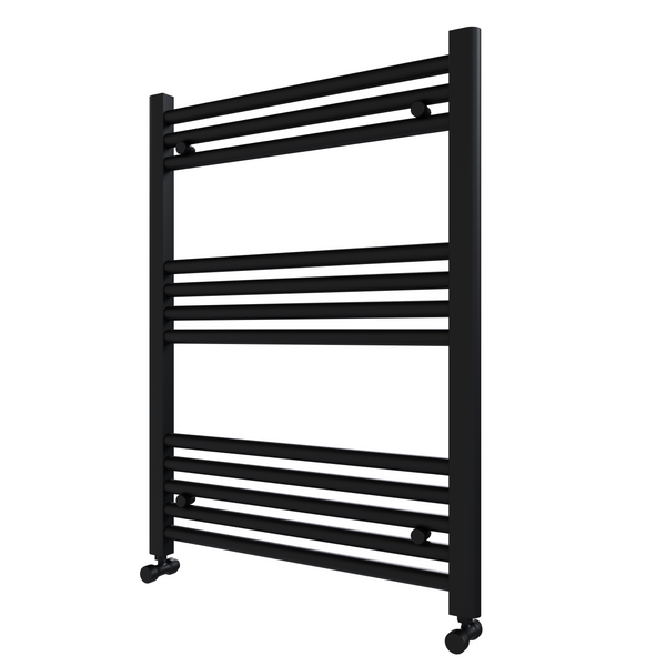 Pozo 600x800 Flat Mat Black Finish Heated Towel Rail – www ...