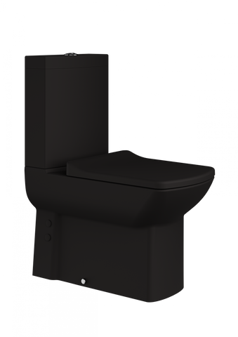 Laura MATT BLACK Closed Couple Combined Bidet Toilet With Soft Close Seat