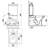 TUSCANY CLOSED COUPLE COMBINED BIDET TOILET WITH SOFT CLOSE SEAT