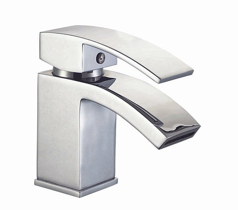 Enza Short Monobloc Basin Mixer Tap, Cloakroom Tap with Click Clack Waste - www.ultrabathroom.com